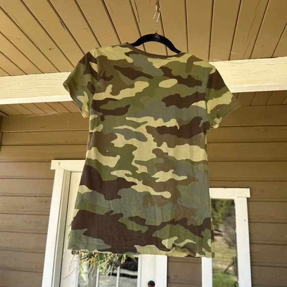 J.Crew - Lightweight Tee Bundle - Lime and Camo - S and XS - Picture 3 of 8